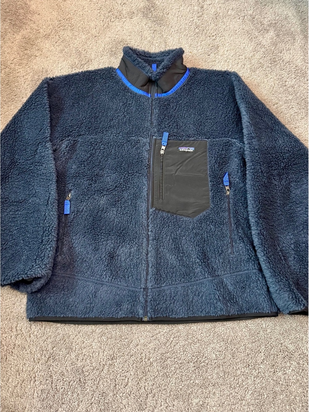 Patagonia Blue Retro-X Fleece Jacket Size Large
